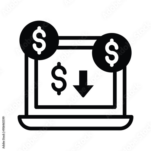 Use this monetize flat icon for optimising revenue and financial opportunities