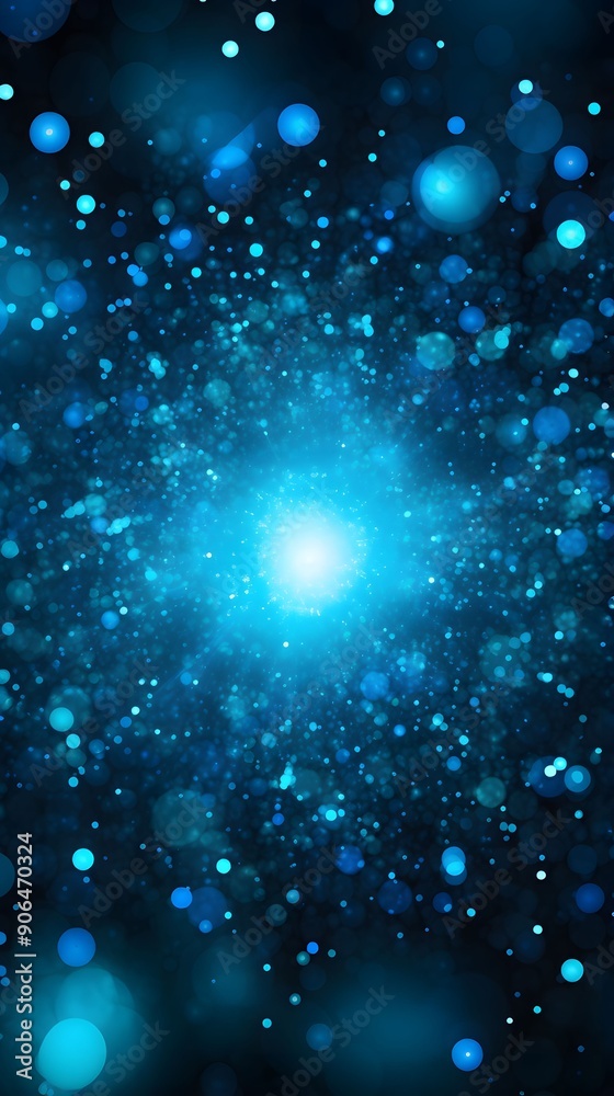 Fototapeta premium Technology circle neon glowing abstract graphic poster background