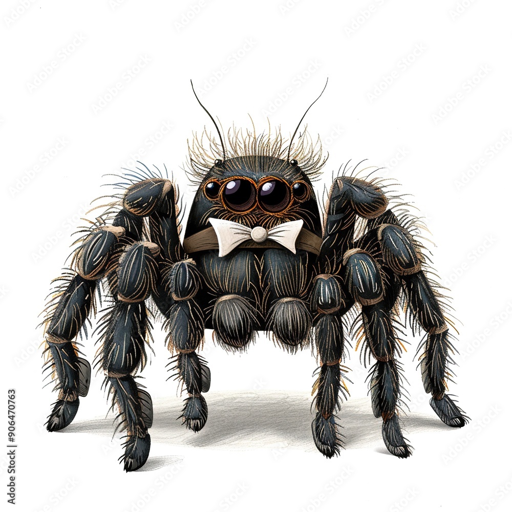 Tarantula Formal Wear animal fashion cartoon isolated whitebackground 16:9 Tarantula Formal Wear animal fashion cartoon isolated whitebackground 16:9