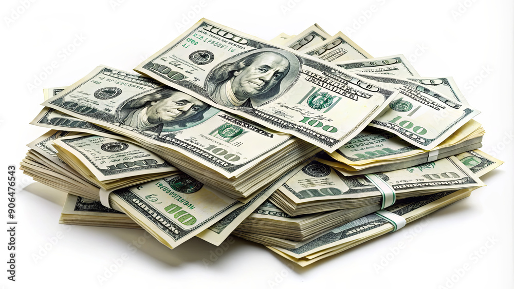 A significant amount of U.S. dollar bills is arranged in stacks, showcasing the currency’s distinctive design. The neatly organized bills display various denominations A significant amount of U.S. dollar bills is arranged in stacks, showcasing the currency’s distinctive design. The neatly organized bills display various denominations