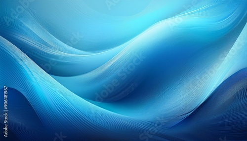 Blue abstract background with soft lines