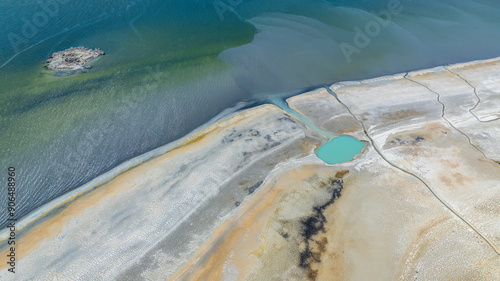 Fototapeta Naklejka Na Ścianę i Meble -  Aerial view of Burdur Lake, Burdur Turkey.