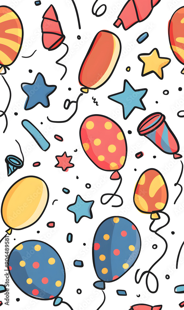 New Year and Christmas 2d cartoon or graphic advertising background, Seamless pattern New Year and Christmas 2d cartoon or graphic advertising background, Seamless pattern