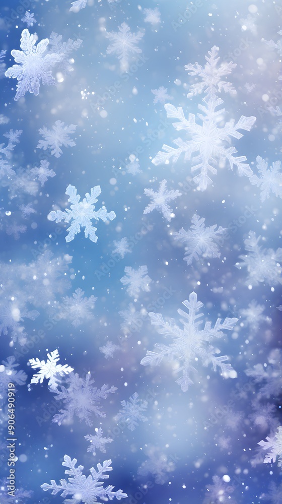 Digital blue and purple snowflake glitter pattern abstract poster background Digital blue and purple snowflake glitter pattern abstract poster background