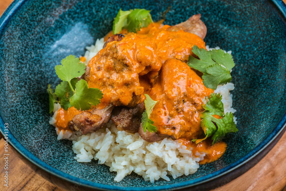 Chiken tikka masala. Chiken curry with rise Chiken tikka masala. Chiken curry with rise