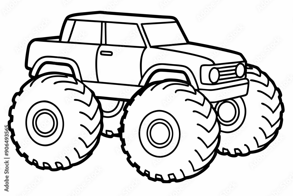Monster truck vector illustration, old Monster car vector graphic. Monster truck vector illustration, old Monster car vector graphic.