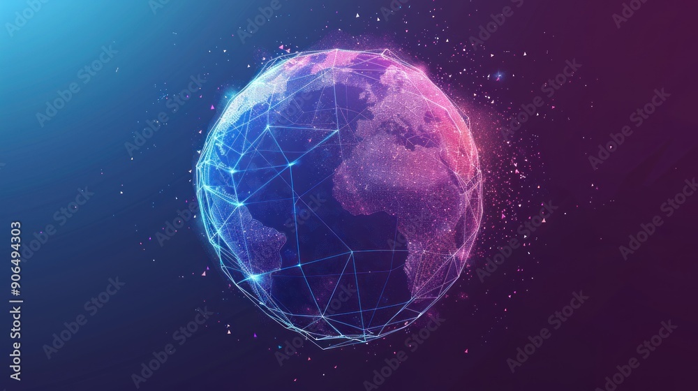 A Digital Representation of the Earth with a Network of Connections A Digital Representation of the Earth with a Network of Connections