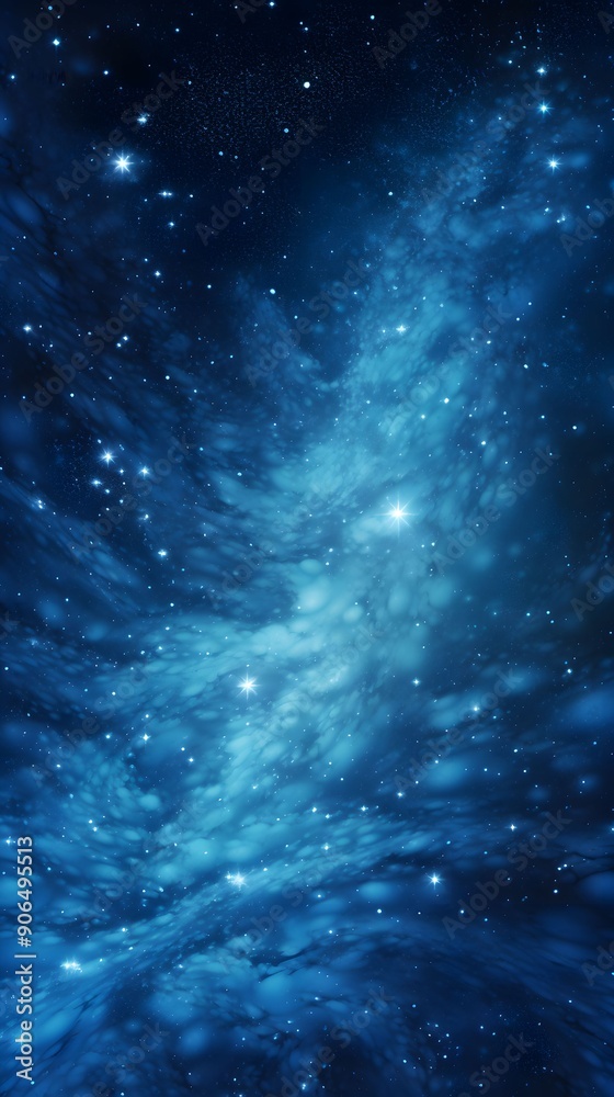 Naklejka premium Digital nebula starry sky swirl abstract graphic poster background