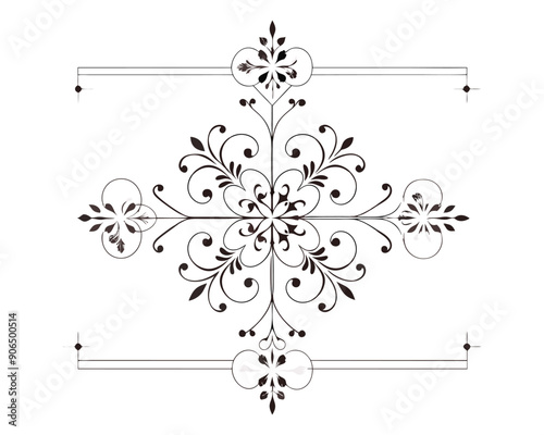 Set of Fancy Decorative Ornamental Lines vector. ai generated