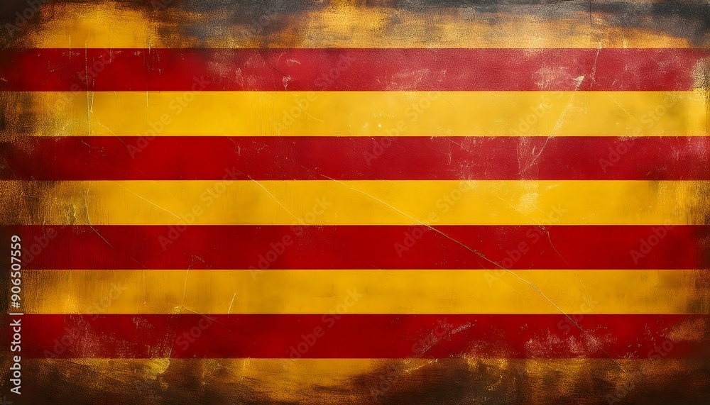 Catalonia grunge flag