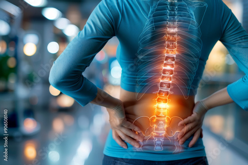 Sciatica_with_woman_feeling_her_back