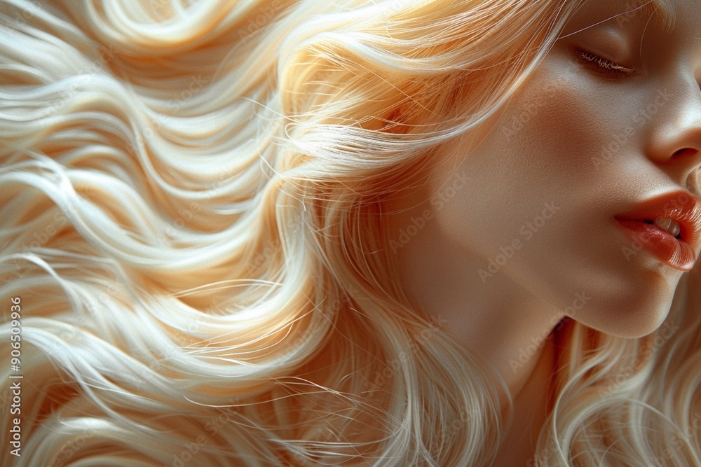 A close-up of a girl with gorgeous blonde hair A close-up of a girl with gorgeous blonde hair