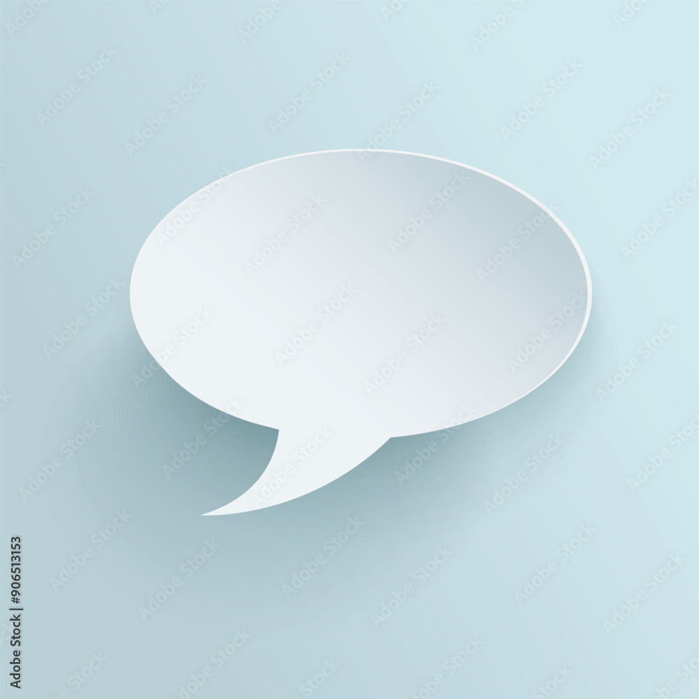 Vector paper speech bubble template with shadow on transparent background. Vector paper speech bubble template with shadow on transparent background.