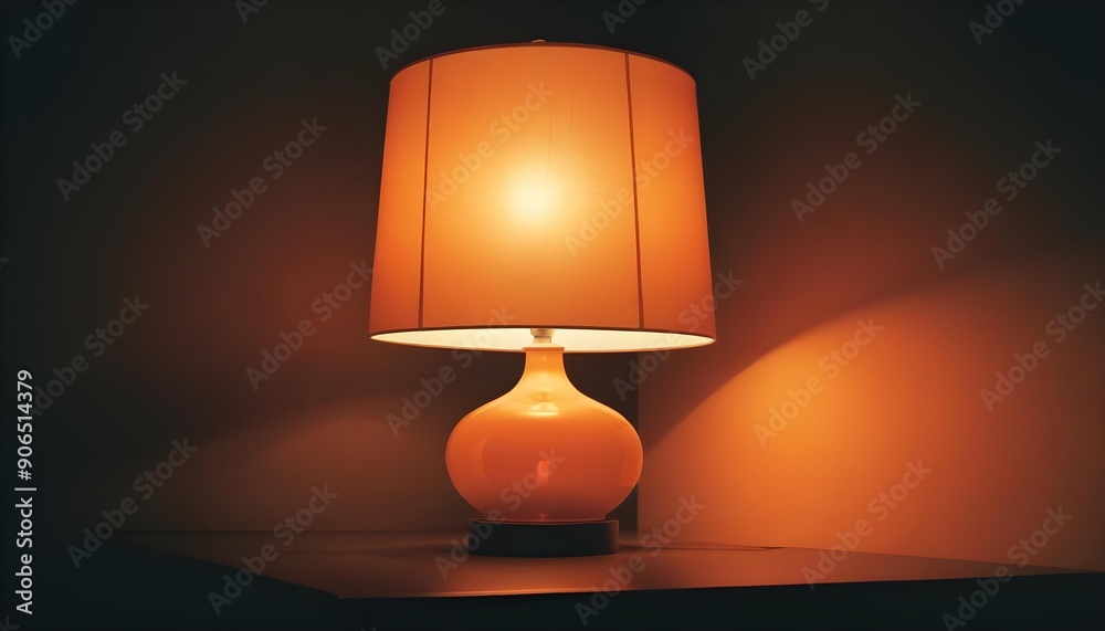 orange lamp isolated on a black background orange lamp isolated on a black background