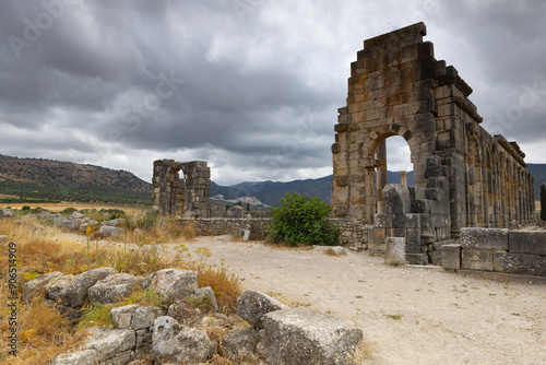 Volubilis is a partly-excavated Berber-Roman city in Morocco situated near the city of Meknes