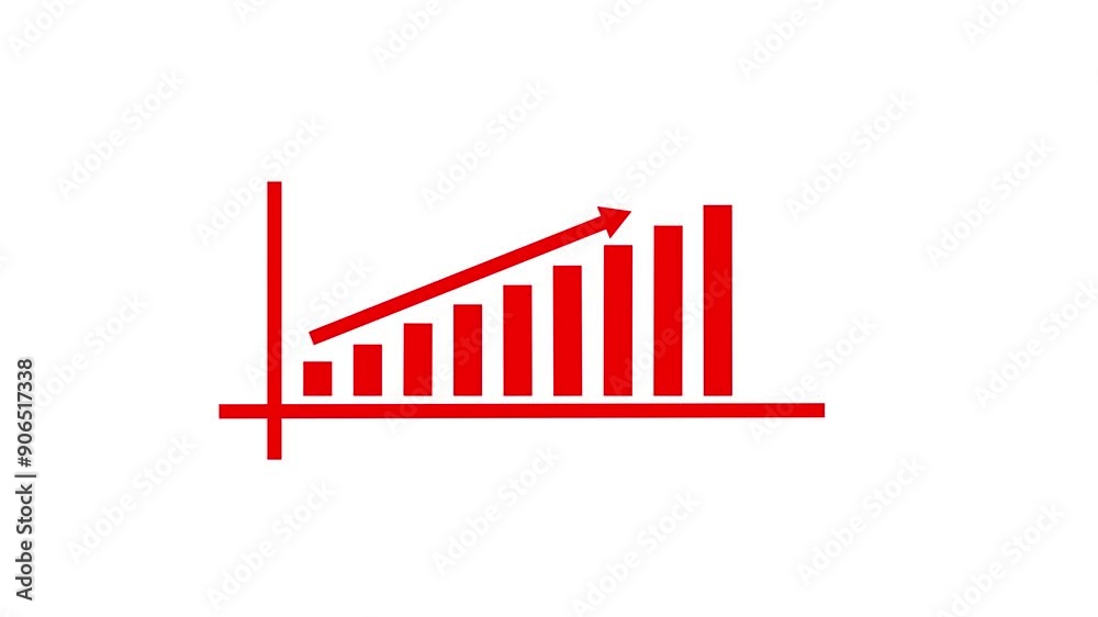 Abstract business graph chart icon animation.. Abstract business graph chart icon animation..