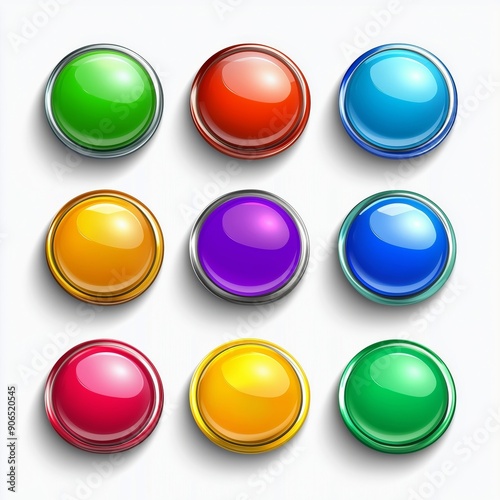 Array of Colorful Glossy Buttons in a Grid Layout Free Download Array of Colorful Glossy Buttons in a Grid Layout - GFXLoad