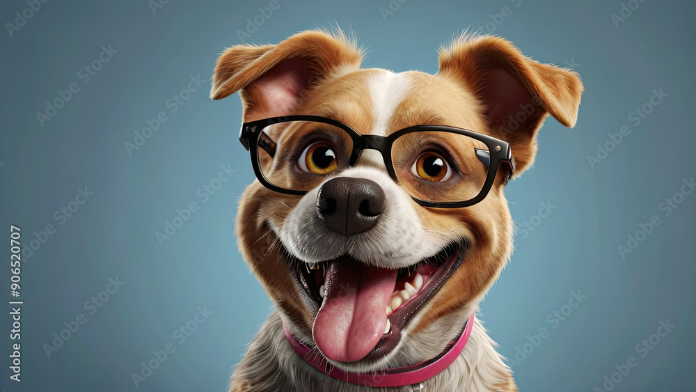 dog wearing trendy glasses dog wearing trendy glasses