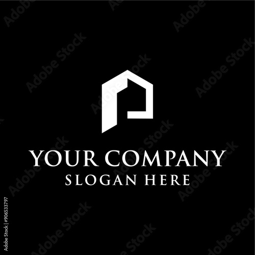 house monogram logo concept, clean, modern, strong.