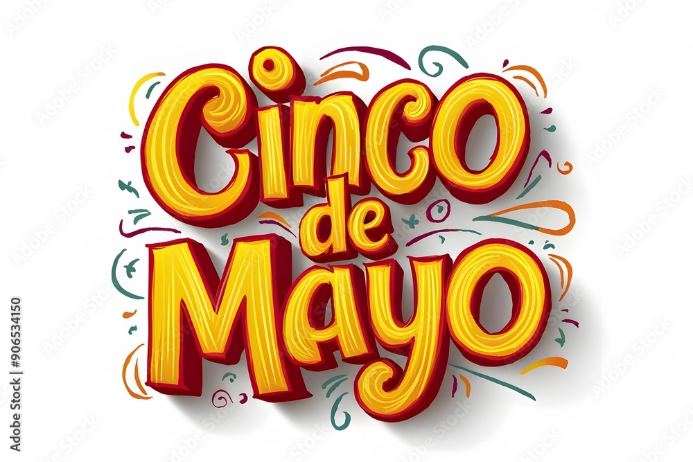 Fototapeta premium Illustration Of Cinco De Mayo Greeting Card Background. 