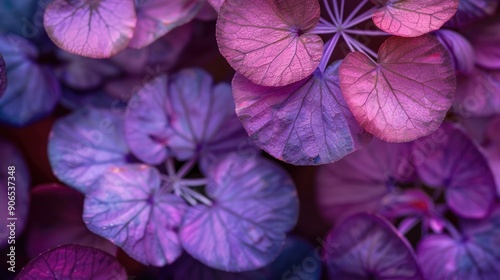 Close up of purple and pink Lunaria honesty flowers with unique circular seedpods resembling coins