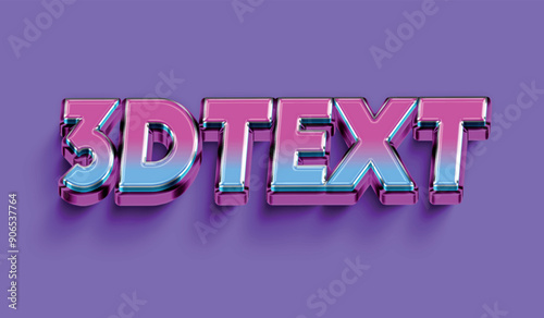 3d text effect template