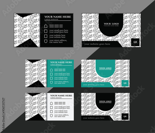 Simple Business Card Layout, Modern Business Card, Set of modern business card print templates, - Creative and Clean Business Card Template.
Personal visiting card with company logo.