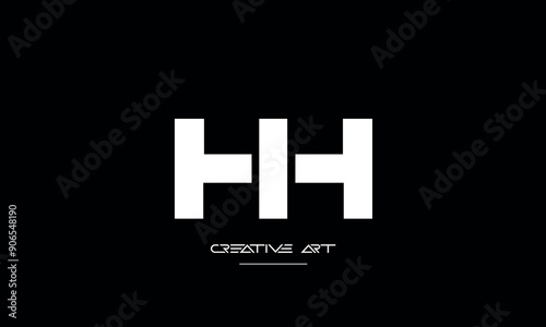 HH, H abstract letters logo monogram