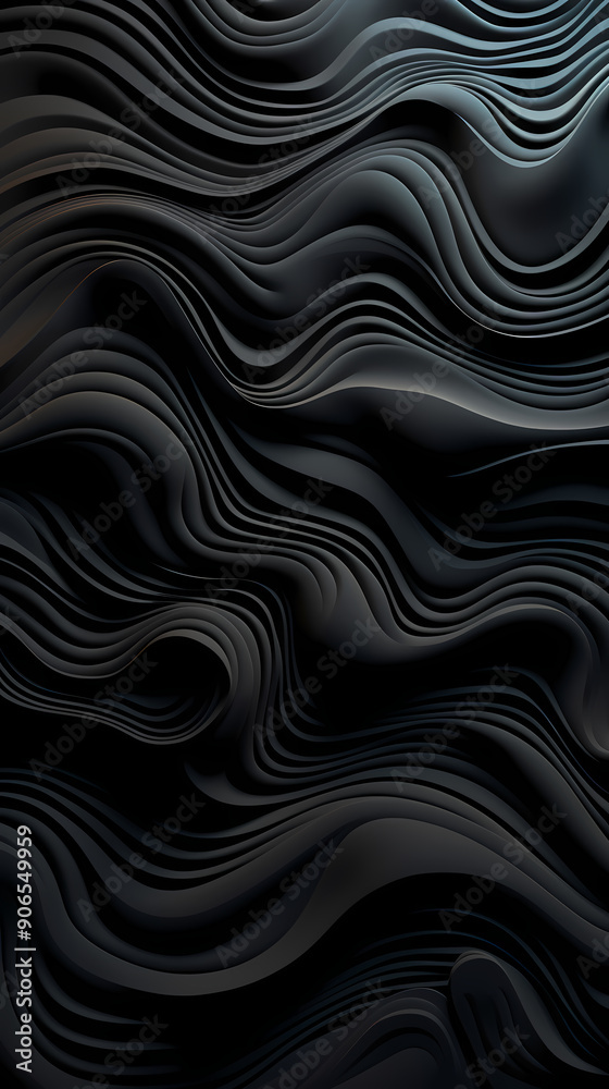 Digital black wavy curve abstract graphic poster background Digital black wavy curve abstract graphic poster background