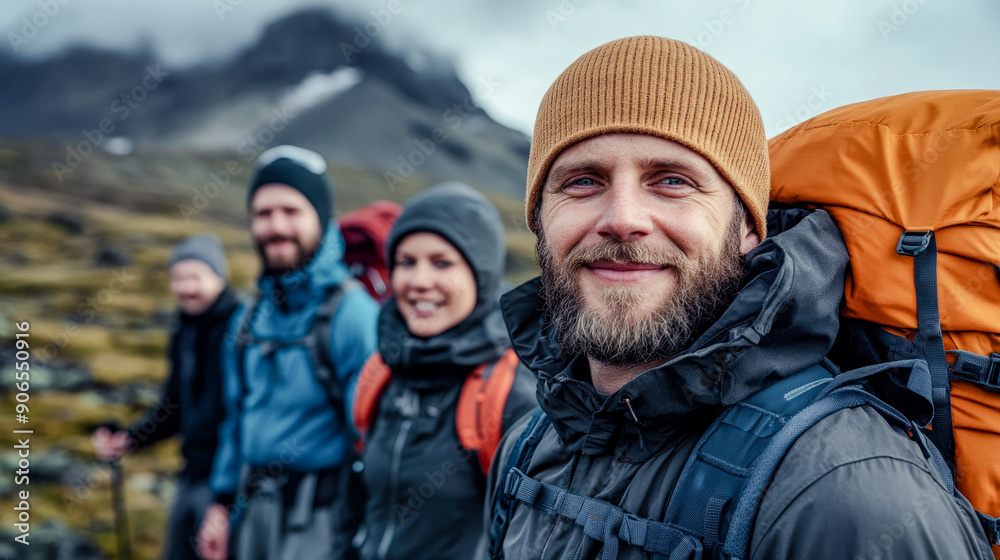 Joyful Hiking Adventure Group of Happy Hikers Enjoying Nature Smiling and Exploring the Great Outdoors in a Beautiful Mountain Landscape Brainstorming Digital Art Joyful Hiking Adventure Group of Happy Hikers Enjoying Nature Smiling and Exploring the Great Outdoors in a Beautiful Mountain Landscape Brainstorming Digital Art