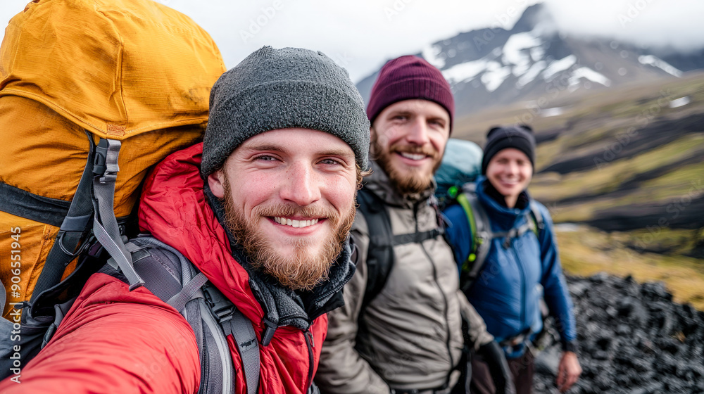 Joyful Hiking Adventure Group of Happy Hikers Enjoying Nature Smiling and Exploring the Great Outdoors in a Beautiful Mountain Landscape Brainstorming Digital Art Joyful Hiking Adventure Group of Happy Hikers Enjoying Nature Smiling and Exploring the Great Outdoors in a Beautiful Mountain Landscape Brainstorming Digital Art