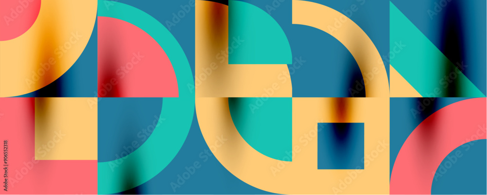 Neo memphis geometric pattern with circles, squares. Pop art abstract background for covers, banners, flyers and posters and other templates Neo memphis geometric pattern with circles, squares. Pop art abstract background for covers, banners, flyers and posters and other templates