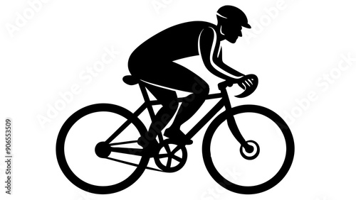 Dynamic Bicycle Rider Silhouette Designs for Active Lifestyle Projects,  Bicycle Rider Silhouette Images for Cycling Enthusiasts