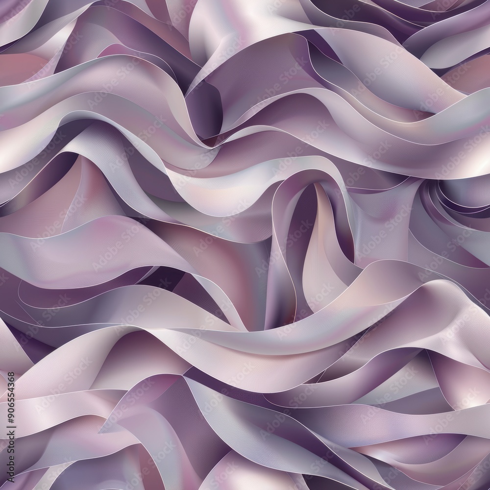 Seamless pattern of smooth flowing silk strands with a luxurious texture