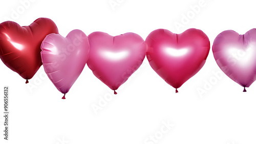 various beautiful heart balloons