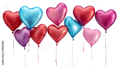 various beautiful heart balloons