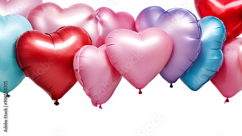 various beautiful heart balloons