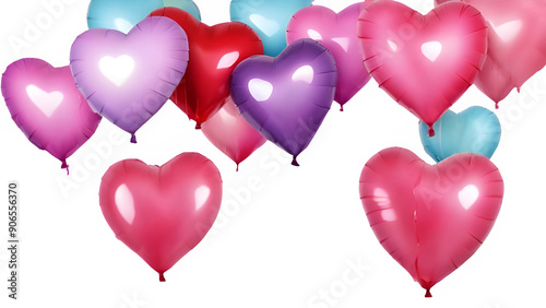 various beautiful heart balloons