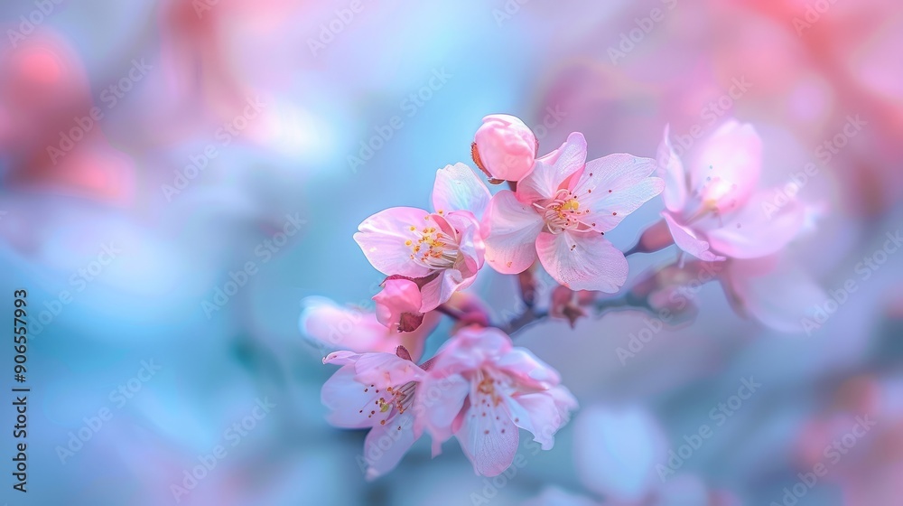 Delicate Pink Blossoms in a Dreamy Setting Delicate Pink Blossoms in a Dreamy Setting