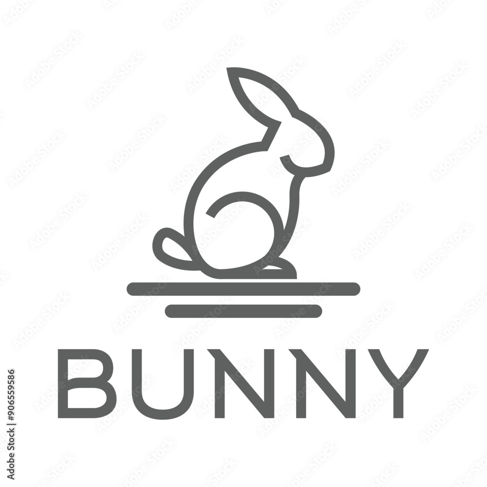 bunny line art minimalist logo design bunny line art minimalist logo design