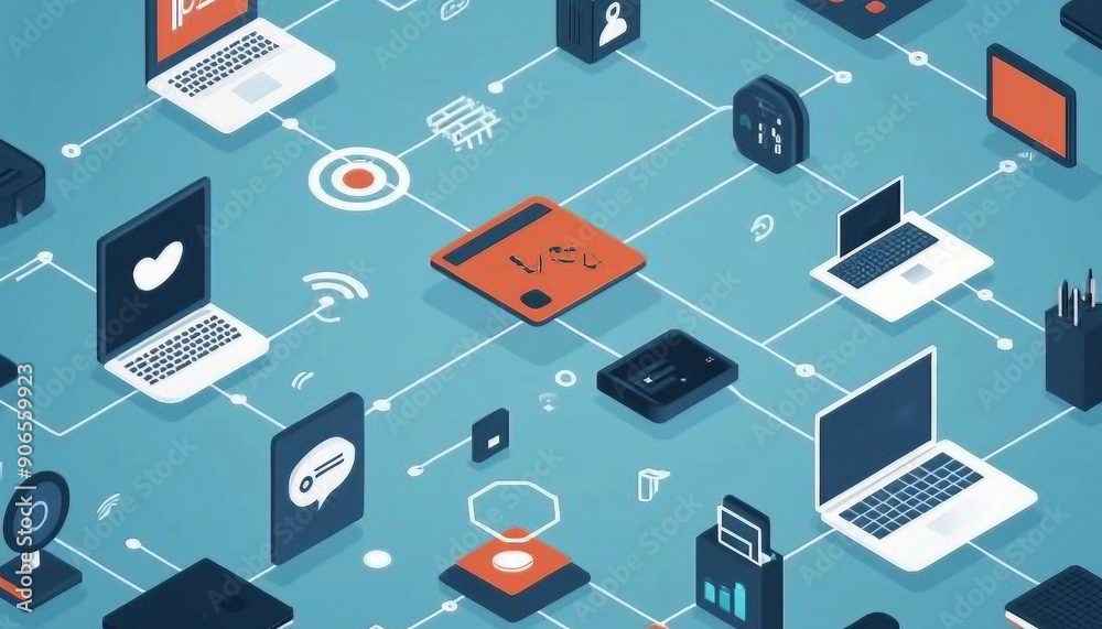 IoT and Big Data: Interconnected Devices and Data Streams, central data system IoT and Big Data: Interconnected Devices and Data Streams, central data system