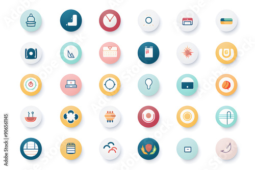 Set of Versatile Flat Icons for Various Concepts and Utilities