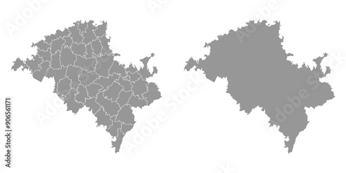 Tatarstan map, administrative division of Russia. Vector illustration.