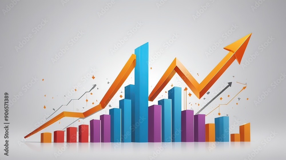 business graph illustration AI Generated business graph illustration AI Generated