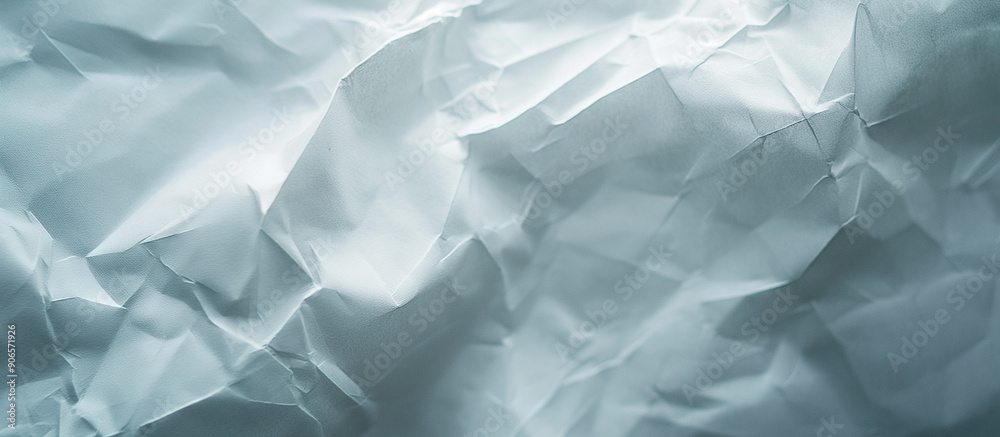 Obraz premium Textured white crumpled paper uneven soft wrinkles across the surfac