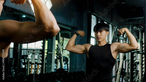 Exercise activities to build muscle for a healthy body, such as lifting weights with dumbbells and weighted iron balls.