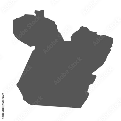 Para State of Brazil vector map in gray color