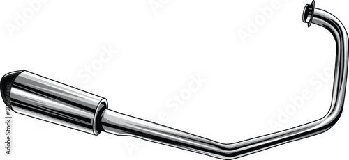 racing motorbike exhaust vector illustration eps 10