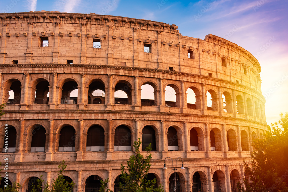 Obraz premium Colosseum in Rome, Italy. Famous landmark and travel destination