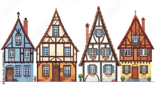 Half-timbered Houses Four . Charming Architectural 